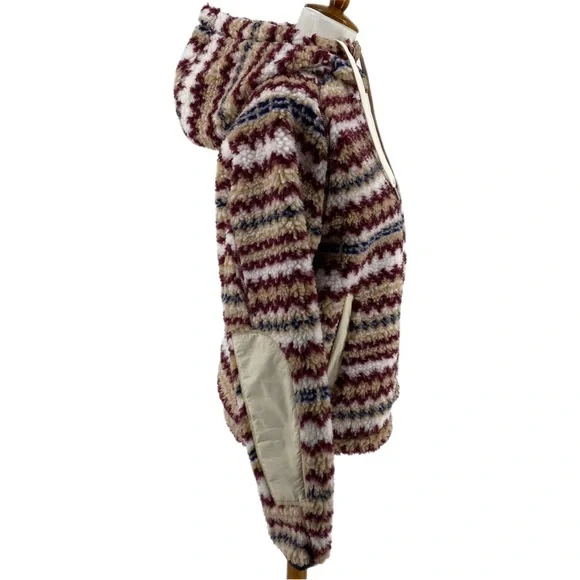 Rag & Bone Multicolor Fair Isle Print Faux Sherpa Jacket